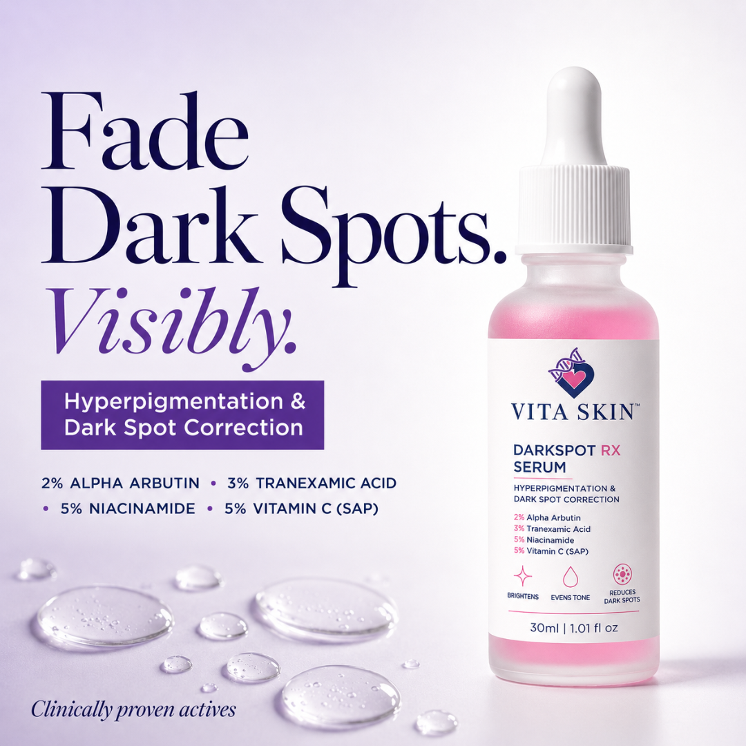 Dark spot serum with 2% alpha arbutin & 5% niacinamide to fade hyperpigmentation visibly