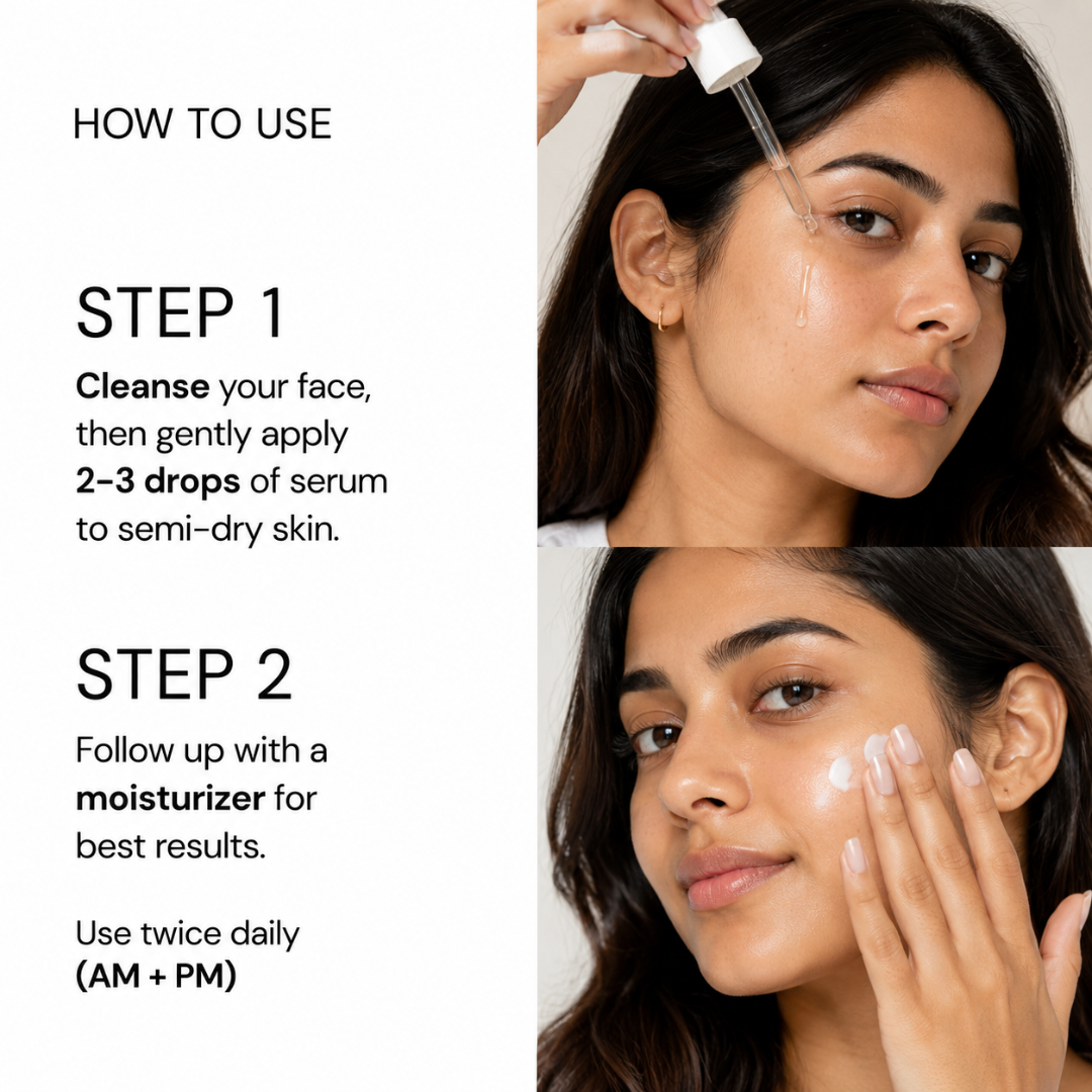 Apply serum with dropper then moisturizer for glowing skin — vegan skincare routine steps